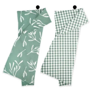 Asciughini kiandu 2025 100% cotone 50x35cm, verde